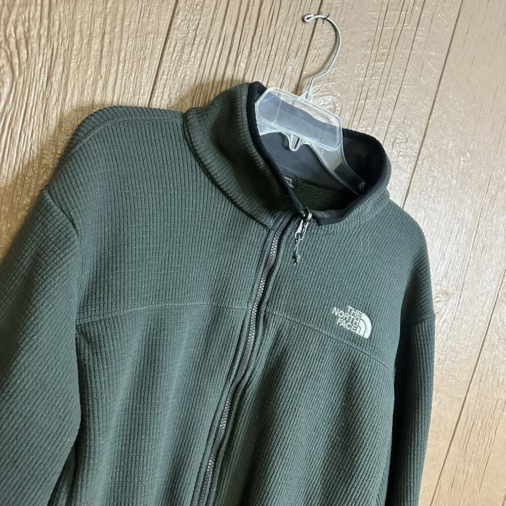 North Face Cedar Trail Grid Fleece Jacket Men's Sz XL Full Zip Mid Layer Fall